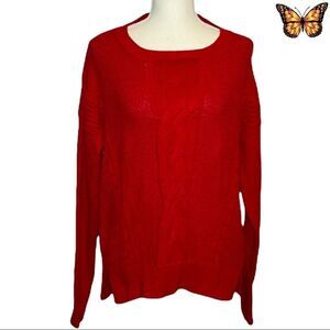 TOMMY Hilfiger Cable Knit Long Sleeve Sweater 100% Cotton Size Medium